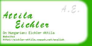 attila eichler business card